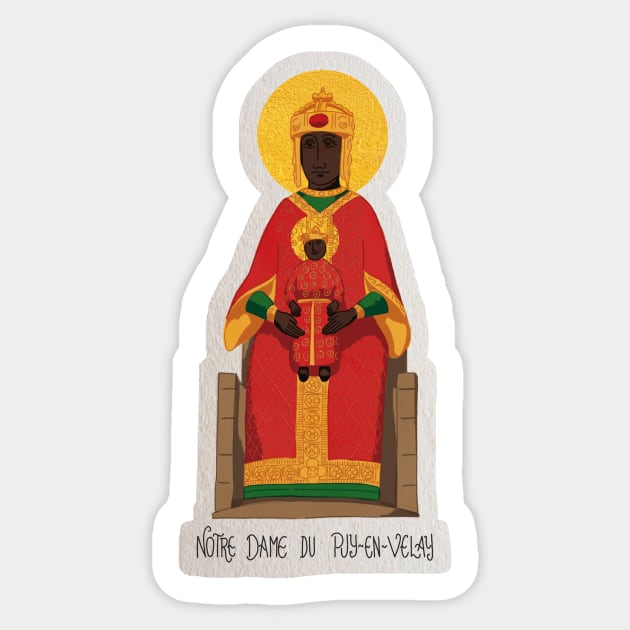 Notre Dame du Puy-en-Velay Sticker by Ô Bonne Mère